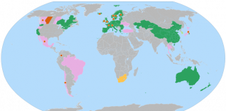 emissions trading/ carbon tax and trading world map